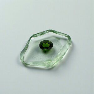 1.26 Carat Oval Chrome Diopside Gemstone - Live Show Listing